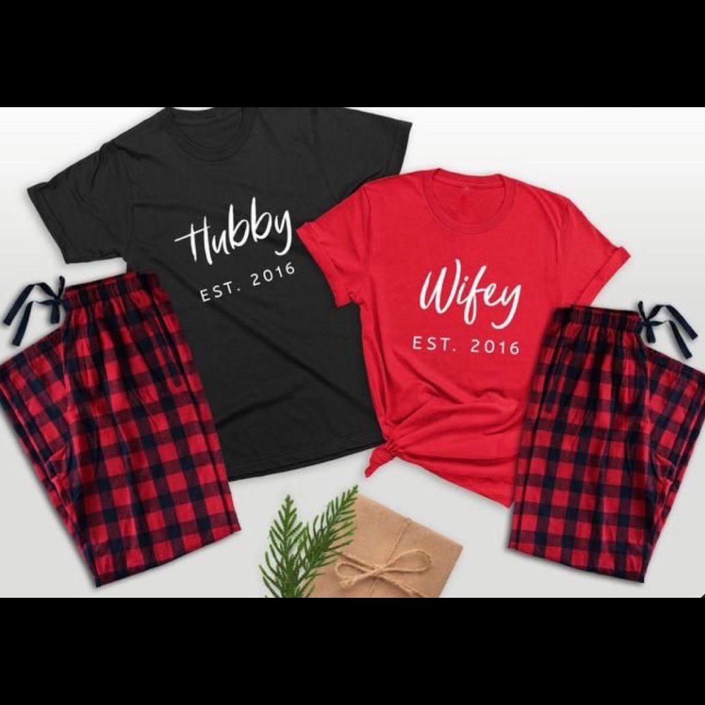 His and hers couple Christmas shirts
